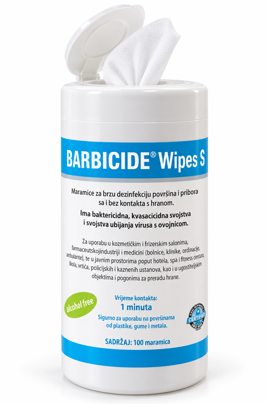 Barbicide Wipes S, 100 maramica